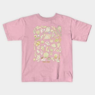 Sea Shells by the sea shore art by surfy birdy Kids T-Shirt